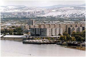 Вид на набережную р. Енисей