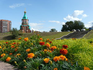 Вид на набережную р. Енисей